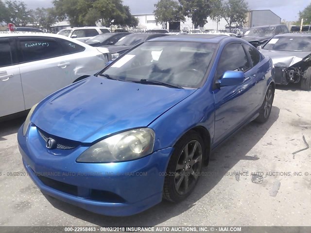 JH4DC53836S022612 - 2006 ACURA RSX BLUE photo 2