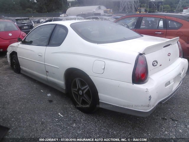 2G1WZ151349162278 - 2004 CHEVROLET MONTE CARLO SS SUPERCHARGED WHITE photo 3