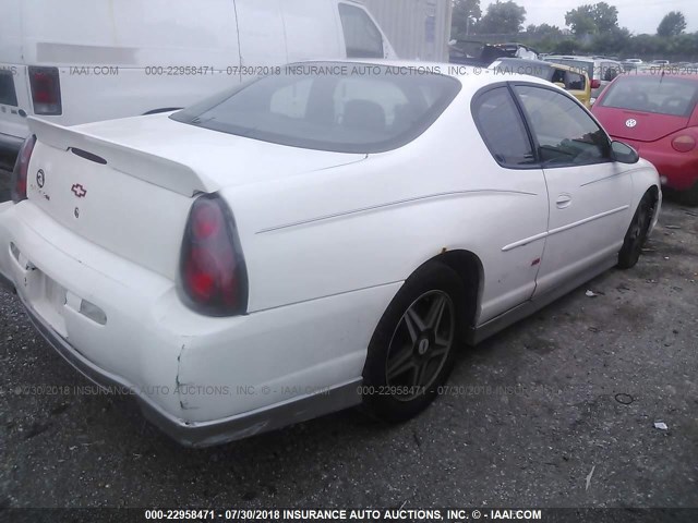 2G1WZ151349162278 - 2004 CHEVROLET MONTE CARLO SS SUPERCHARGED WHITE photo 4