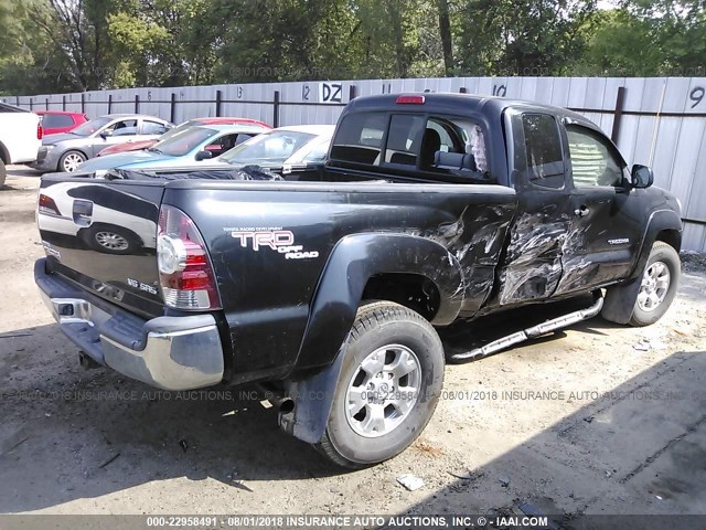 5TEUU4EN0AZ692876 - 2010 TOYOTA TACOMA ACCESS CAB Սև լուսանկար 4