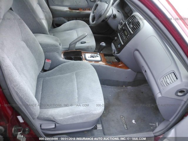 KNAGD128125184153 - 2002 KIA OPTIMA MAGENTIS/LX/SE RED photo 5