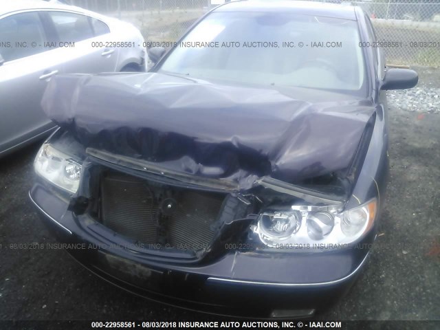 KMHFC46F96A053766 - 2006 HYUNDAI AZERA SE/LIMITED PURPLE photo 6