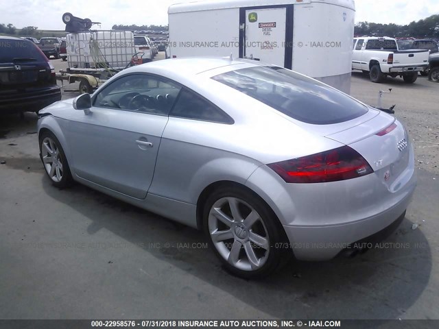 TRUAF38J281000496 - 2008 AUDI TT 2.0T SILVER photo 3