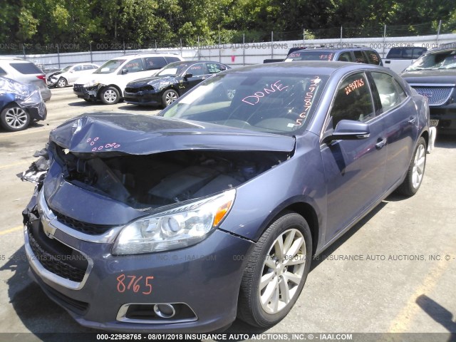 1G11H5SL1EF282163 - 2014 CHEVROLET MALIBU LTZ 蓝色 照片 2