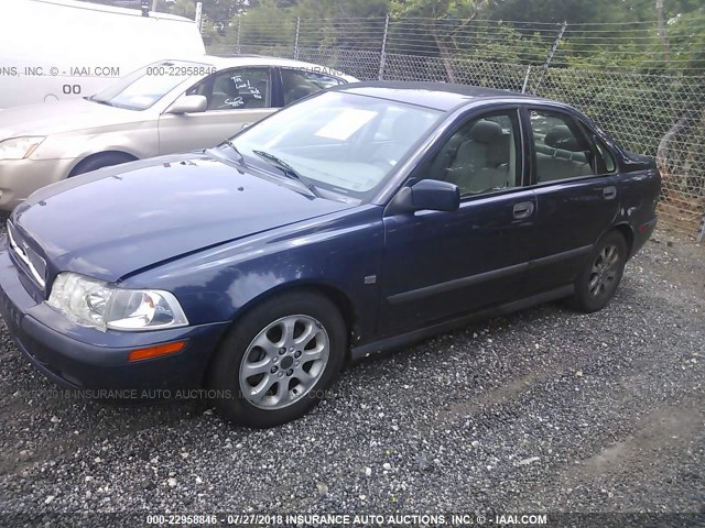 YV1VS29501F758309 - 2001 VOLVO S40 1.9T BLUE photo 2