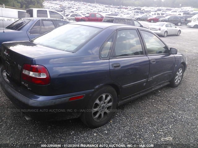 YV1VS29501F758309 - 2001 VOLVO S40 1.9T BLUE photo 4