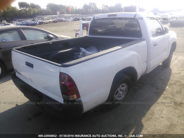 5TENX22N88Z485571 - 2008 TOYOTA TACOMA WHITE photo 4