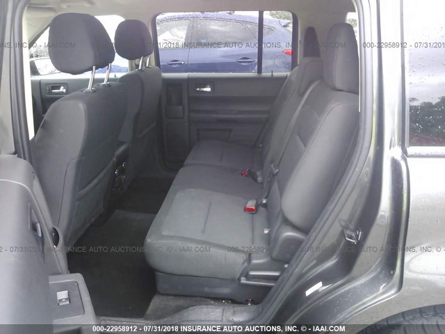 2FMGK5B89FBA08268 - 2015 FORD FLEX SE GRAY photo 8