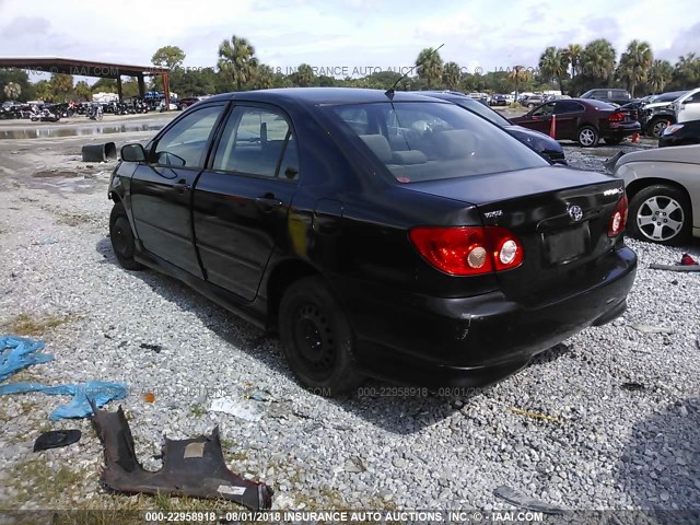 2T1BR32E85C389931 - 2005 TOYOTA COROLLA CE/LE/S BLACK photo 3