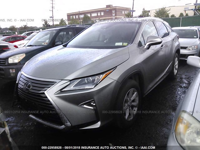 2T2BZMCA9HC090871 - 2017 LEXUS RX 350/BASE/F SPORT GRAY photo 2