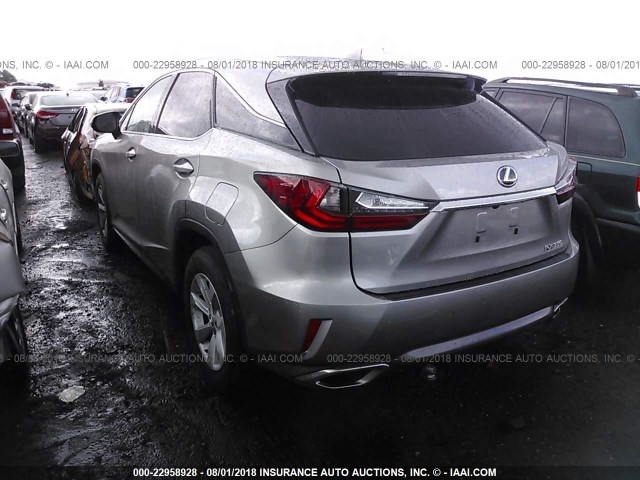 2T2BZMCA9HC090871 - 2017 LEXUS RX 350/BASE/F SPORT GRAY photo 3