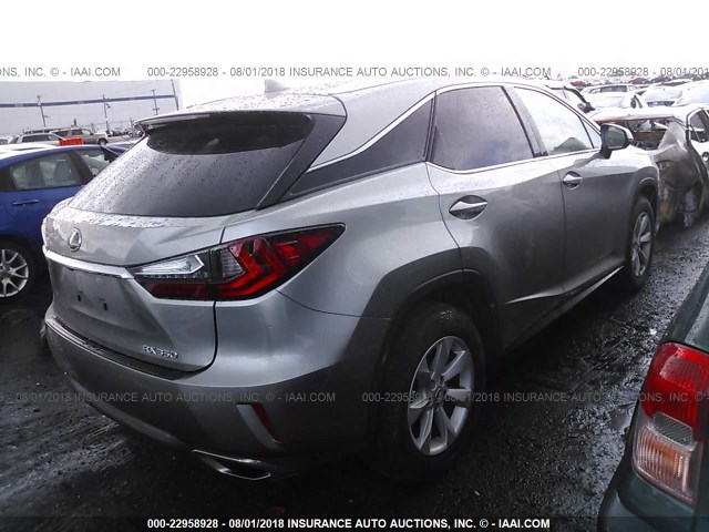2T2BZMCA9HC090871 - 2017 LEXUS RX 350/BASE/F SPORT GRAY photo 4