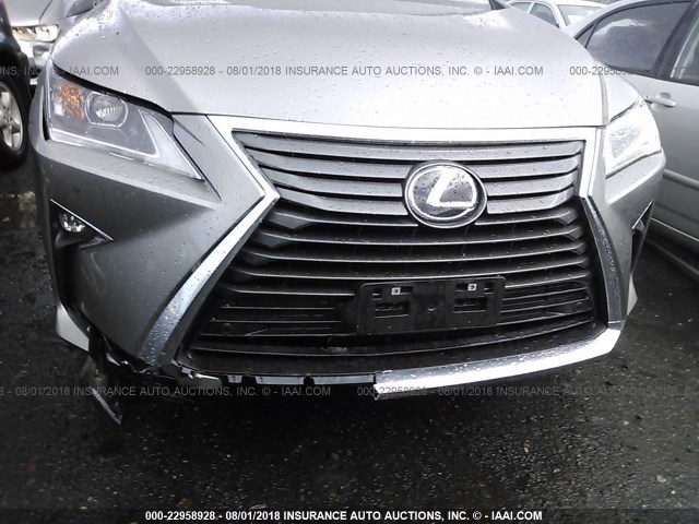 2T2BZMCA9HC090871 - 2017 LEXUS RX 350/BASE/F SPORT GRAY photo 6