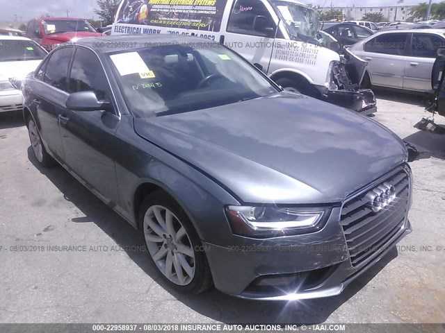 WAUEFAFL5DN010251 - 2013 AUDI A4 PREMIUM PLUS GRAY photo 1