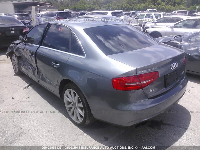 WAUEFAFL5DN010251 - 2013 AUDI A4 PREMIUM PLUS GRAY photo 3