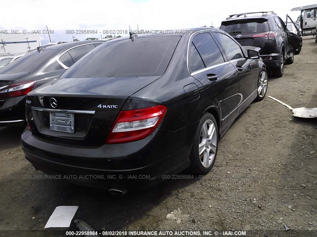 WDDGF8BB5AR093529 - 2010 MERCEDES-BENZ C 300 4MATIC BLACK photo 4