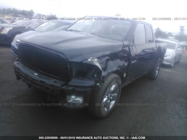 1D3HV18T09S703289 - 2009 DODGE RAM 1500 BLACK photo 2