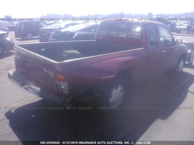 4TAVL52N9XZ536577 - 1999 TOYOTA TACOMA XTRACAB MAROON photo 4