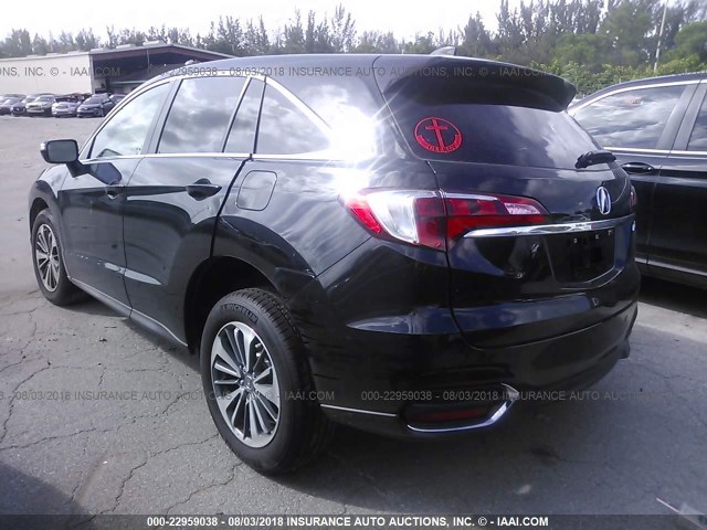 5J8TB3H75JL003424 - 2018 ACURA RDX ADVANCE BLACK photo 3
