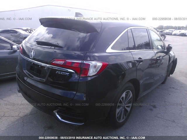 5J8TB3H75JL003424 - 2018 ACURA RDX ADVANCE BLACK photo 4