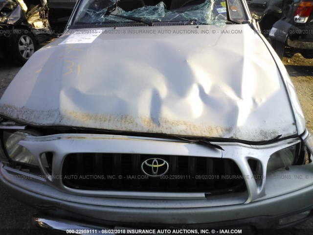 5TESN92N21Z797568 - 2001 TOYOTA TACOMA XTRACAB PRERUNNER ვერცხლისფერი ფოტო 10