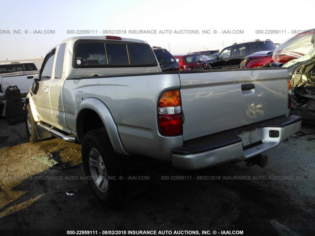 5TESN92N21Z797568 - 2001 TOYOTA TACOMA XTRACAB PRERUNNER ვერცხლისფერი ფოტო 3