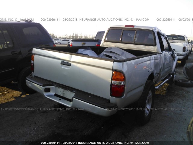 5TESN92N21Z797568 - 2001 TOYOTA TACOMA XTRACAB PRERUNNER ვერცხლისფერი ფოტო 4