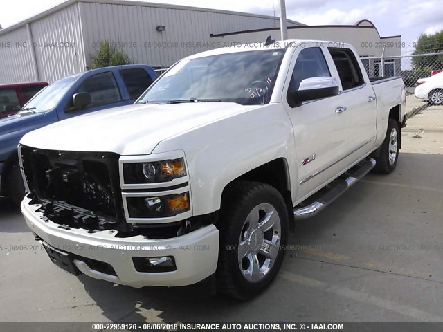 3GCUKSEC7FG355763 - 2015 CHEVROLET SILVERADO K1500 LTZ WHITE photo 2