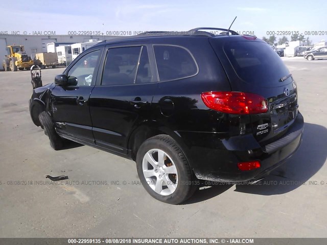 5NMSH73E77H061177 - 2007 HYUNDAI SANTA FE SE/LIMITED BLACK photo 3