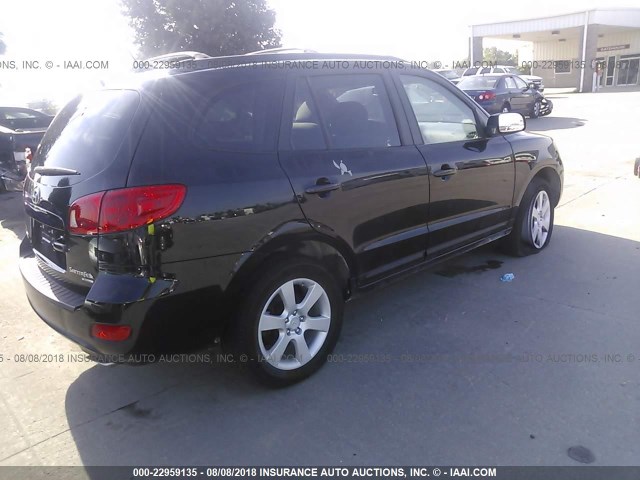 5NMSH73E77H061177 - 2007 HYUNDAI SANTA FE SE/LIMITED BLACK photo 4