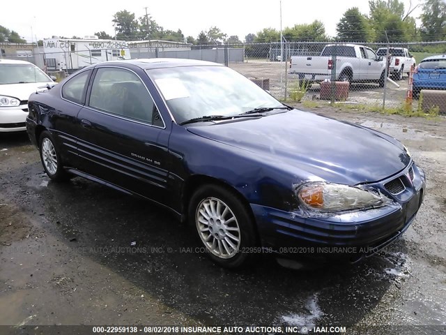 1G2NF12T21M573434 - 2001 PONTIAC GRAND AM SE1 BLUE photo 1