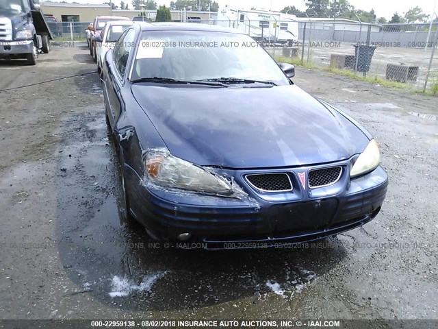 1G2NF12T21M573434 - 2001 PONTIAC GRAND AM SE1 BLUE photo 6