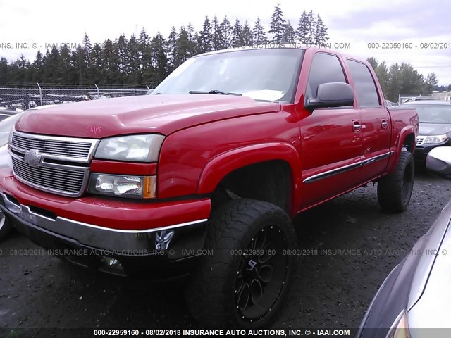 2GCEK13T761220244 - 2006 CHEVROLET SILVERADO K1500 RED photo 2