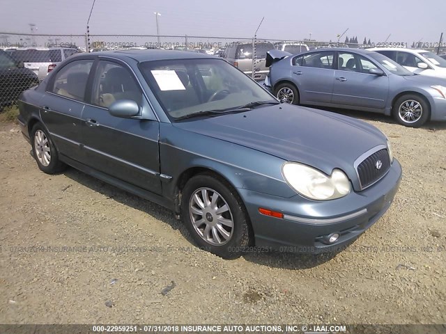 KMHWF35H04A006143 - 2004 HYUNDAI SONATA GLS/LX BLUE photo 1