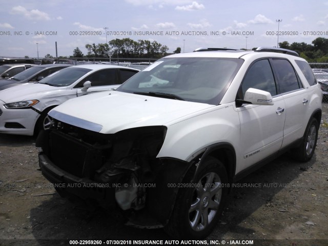 1GKER33728J119877 - 2008 GMC ACADIA SLT-2 WHITE photo 2