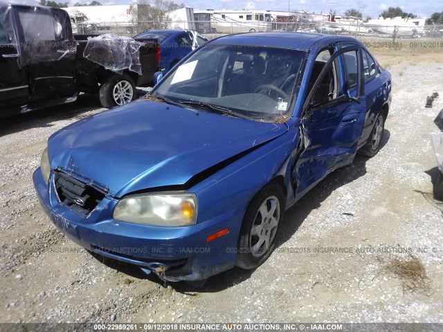 KMHDN46D36U303484 - 2006 HYUNDAI ELANTRA GLS/GT/LIMITED BLUE photo 2