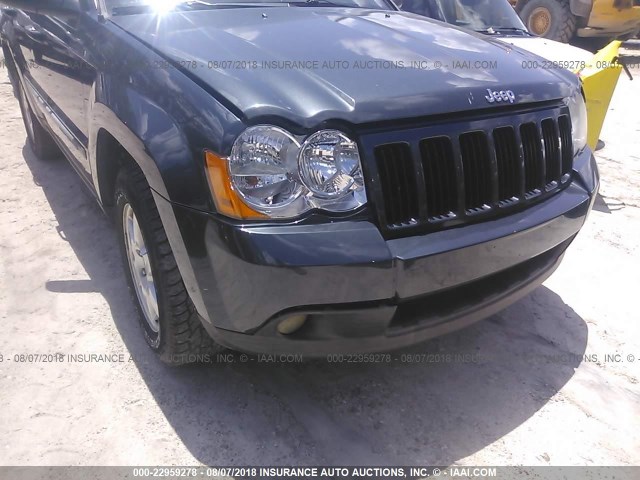 1J8GS48K98C150410 - 2008 JEEP GRAND CHEROKEE LAREDO BLACK photo 6