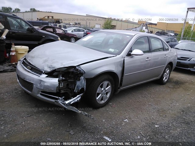 2G1WT55N879256799 - 2007 CHEVROLET IMPALA LT SILVER photo 2