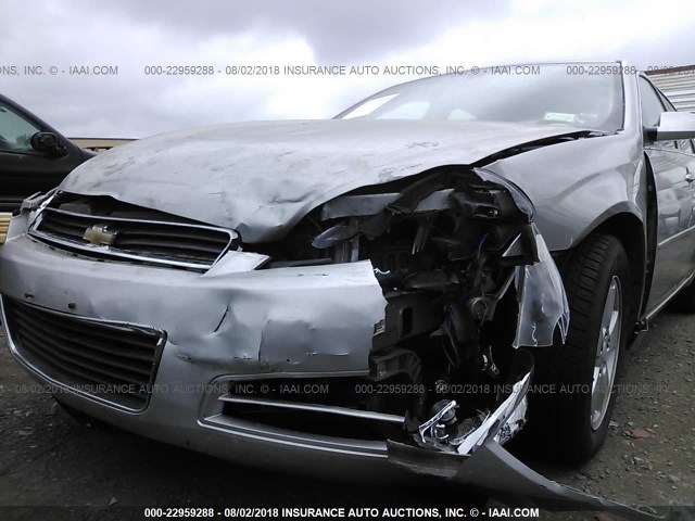 2G1WT55N879256799 - 2007 CHEVROLET IMPALA LT SILVER photo 6