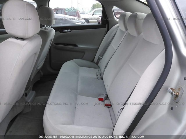 2G1WT55N879256799 - 2007 CHEVROLET IMPALA LT SILVER photo 8