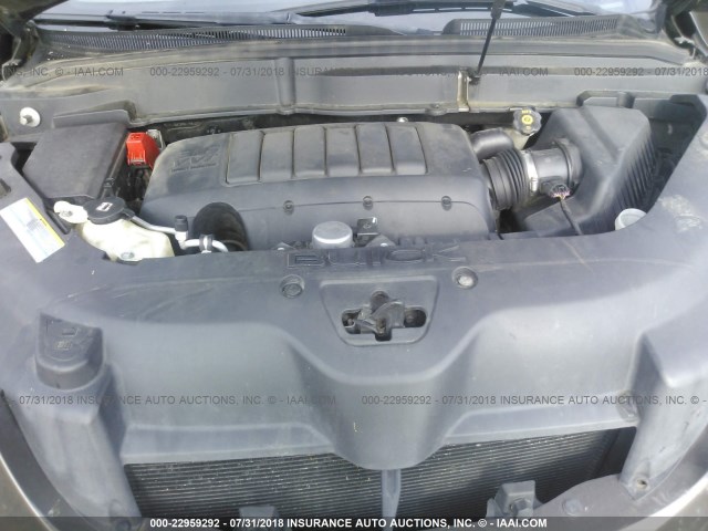 5GALRBED5AJ194502 - 2010 BUICK ENCLAVE CXL 棕色 照片 10