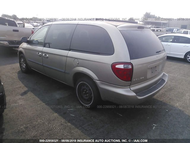 1B4GP44342B650153 - 2002 DODGE GRAND CARAVAN SPORT GOLD photo 3