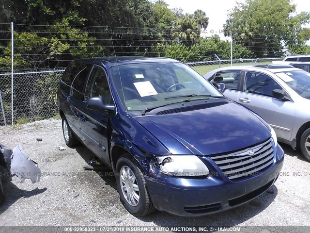 1C4GP45R85B440259 - 2005 CHRYSLER TOWN & COUNTRY  BLUE photo 1