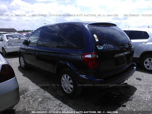 1C4GP45R85B440259 - 2005 CHRYSLER TOWN & COUNTRY  BLUE photo 3