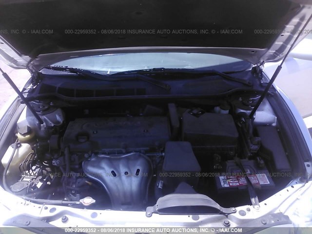 4T1BE46K58U227680 - 2008 TOYOTA CAMRY CE/LE/XLE/SE SILVER photo 10