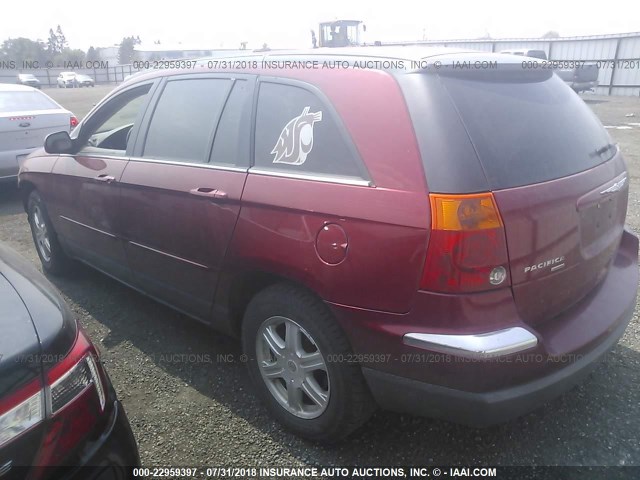 2C4GF68455R425749 - 2005 CHRYSLER PACIFICA TOURING RED photo 3