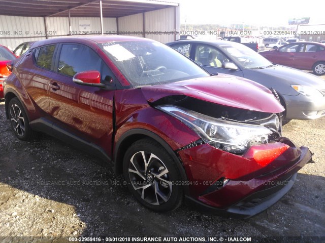 NMTKHMBX6JR049011 - 2018 TOYOTA C-HR XLE/XLE PREMIUM RED photo 1