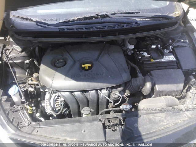 KNAFK4A69E5139467 - 2014 KIA FORTE LX BLACK photo 10