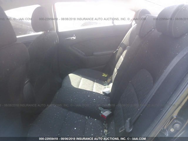 KNAFK4A69E5139467 - 2014 KIA FORTE LX BLACK photo 8