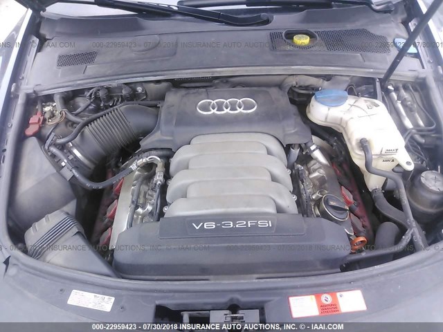 WAUDH74F58N094048 - 2008 AUDI A6 3.2 QUATTRO GRAY photo 10